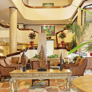 The lobby of the Holiday Inn San Jose in Costa Rica.